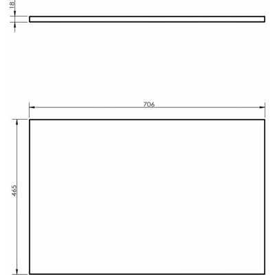 Mexen doska 70 cm biely lesk 91AXX-0704-464-18-00