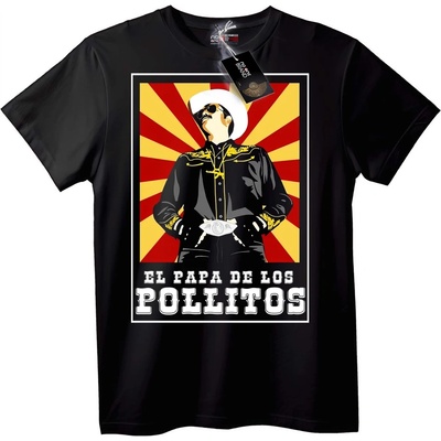 NOONEBRAND Тениска Баща на Малки Пилета - L, Black