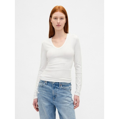GAP Тениска с ребра GAP GAP | Byal | ЖЕНИ | XS