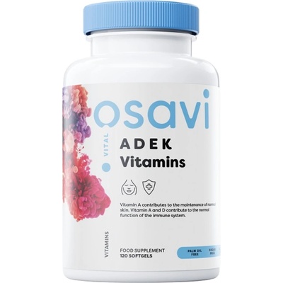 Osavi ADEK Vitamins | A + D + E + K | with Quali-D® [120 Гел капсули]