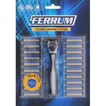 Ferrum Мъжка самобръсначка ferrum с три ножчета + 21 бръснещи глави