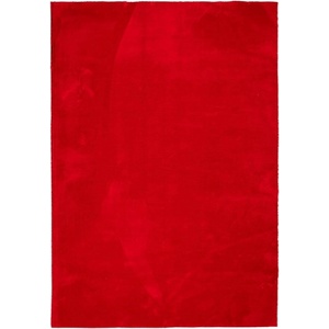  Килим HUARTES с къс косъм, мек и миещ се, червен, 160x230 см