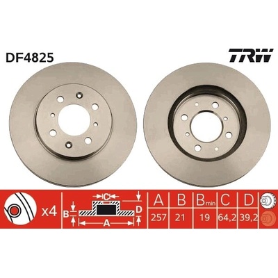 Brzdový kotúč TRW DF4825