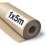 OFITURIA Natural Kraft Paper - Roll 1 × 5 m - 3 Rolls - Packaging Paper and Wrapping Paper - Craft Paper for DIY, Decoration and Sewing Patterns - Tear-Resistant and Easy to Cut - COM620