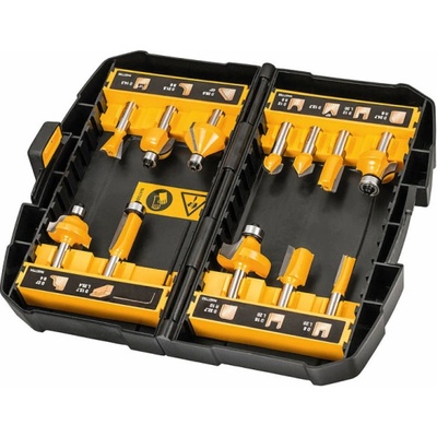 DT90016 DEWALT 12DÍLNÁ SADA FRÉZ Ø 8 MM