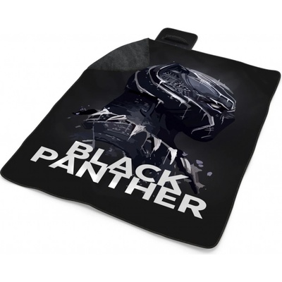 Sablio Plážová deka BLACK PANTHER z profilu Čierny