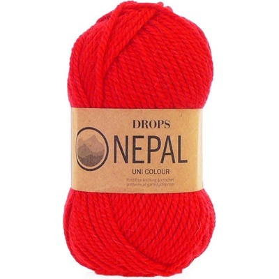 Příze DROPS Nepal uni colour 3620 - červená