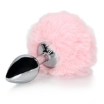 Ouch! by Shots Bunny Tail with Metal Butt Plug - Pink