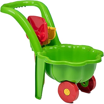 Bayo dětské zahradní kolečko s lopatkou a hráběmi sedmikráska zelená – Zboží Mobilmania