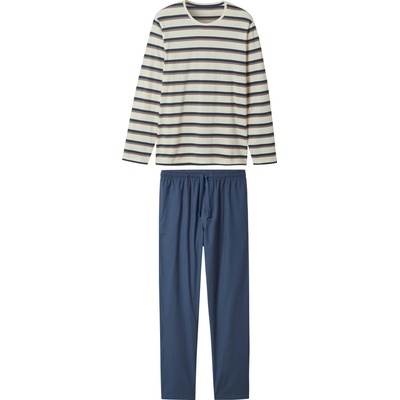 esmara Men pánské pyžamo pruhy / bílá / navy modrá – Zboží Dáma