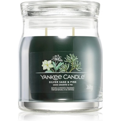 Yankee Candle Silver Sage & Pine ароматна свещ Signature 368 гр