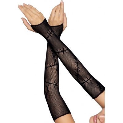 Leg Avenue Stitched Up Fishnet Arm Warmers 2676 Black – Zboží Mobilmania