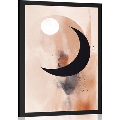Plakát abstraktní tvary den a noc - 40x60 silver
