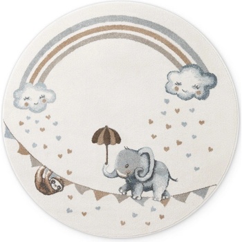 Villeroy&Boch Кремав детски килим ø160 cm Walk like an Elephant Rainbow - Villeroy&Boch (106304-160)