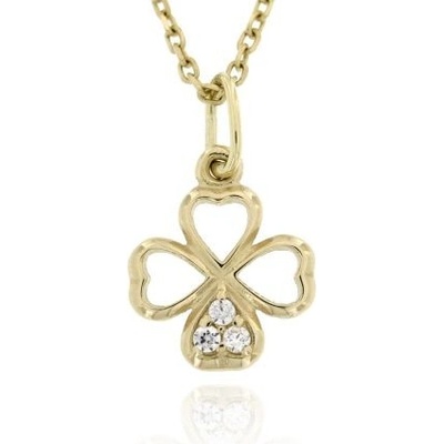 Zlatnictví U Kostela Přívěsek čtyřlístek ze žlutého zlata 482ž