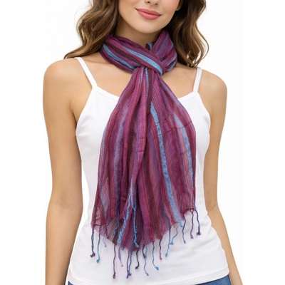 Šála tenká Ravi viskóza fialová