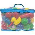 Plastica Пластмасови топки с пате и въдица, 62бр, 6см (91654)