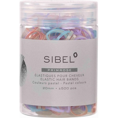 SIBEL gumičky do vlasov priemer 20 mm - 500 ks pastelové