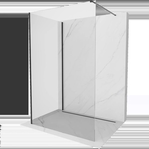 Mexen Kioto душ преграда Walk-in 120 x 105 см, прозрачна, черна - 800-120-212-70-00-105 (800-120-212-70-00-105)