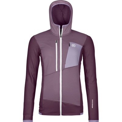 Ortovox Дамско вълнено яке Ortovox Women's Fleece Grid Hoody Fleece jacket - Dark Wild Berry (105-5183-0614)