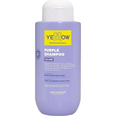 ALFAPARF Milano Yellow Silver Шампоан за неутрализиране на жълти тонове, 500 ml