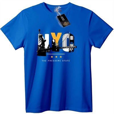 NOONEBRAND Тениска NYC Свобода Щат - 6XL, Black