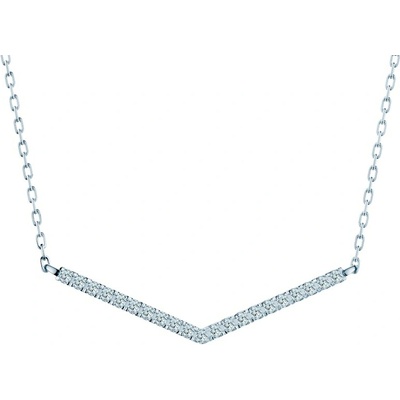 Savicki Náhrdelník biele zlato, laboratórne diamanty SYL-N04-BR-018-LAB-B