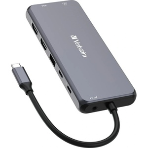 Verbatim Адаптер Hub Verbatim 32154 с USB-C/USB-A/Ethernet/HDMI/Jack 3.5mm/SD, (Ver000019)