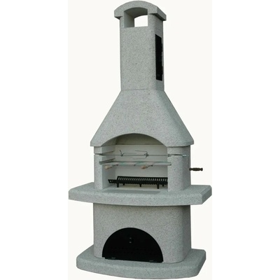 Eneko Zahradní krb Landis s udírnou bílá – Zboží Dáma