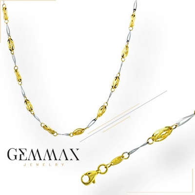 Gemmax Jewelry nádherná souprava zlatých šperků náhrdelník a náramek GLKCN-8877-8872