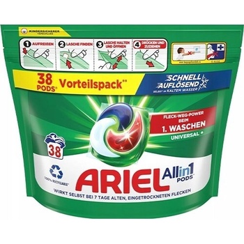 Ariel Univerzálne kapsule na pranie All in 1 pre biele tkaniny 38 PD