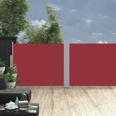 Petrashop Zatahovací boční markýza červená 140 x 1000 cm Červená