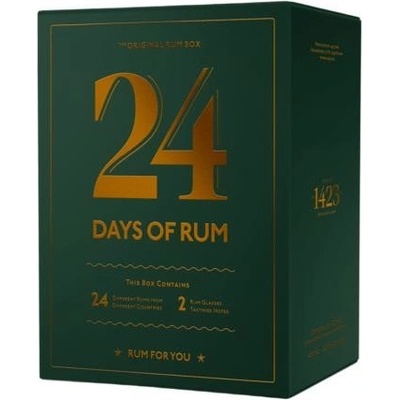 24 Days of Rum Rumový kalendár 2022 43,7% 24 x 0,02 l (dárčekové balenie kalendár a 2 poháre)