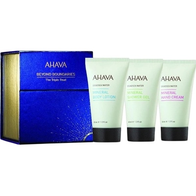 Ahava Комплект The Triple Treat - Душ гел, Лосион и Крем за ръце, 3 х 40 ml
