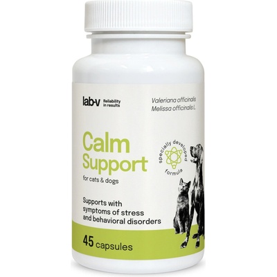 Lab-v Calm Support - Подкрепа при симптоми на стрес и поведенчески разстройства 45 капсули