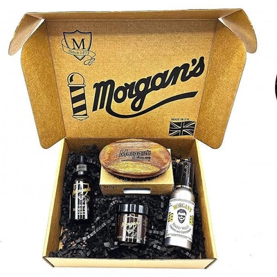 Morgan's Pomade Morgan’s Луксозен комплект за брада - масло, крем, шампоан и четка от естествен косъм