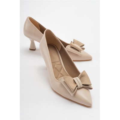 Moda Trend Дамски обувки с декоративна панделка - Бежови #410767 (410767_Бежов)