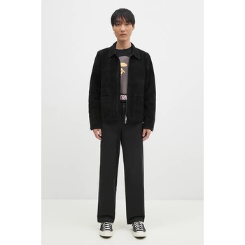 Filling Pieces Велурено яке Filling Pieces Leather Jacket Suede в черно преходен модел 75922791861 (75922791861)