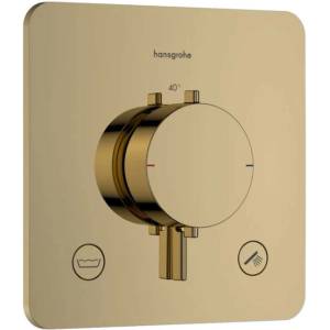 Hansgrohe Ecostat Comfort Q - Термостатичен смесител за вграждане, за 2 уреда, с полиран златен вид 33717990 (33717990)
