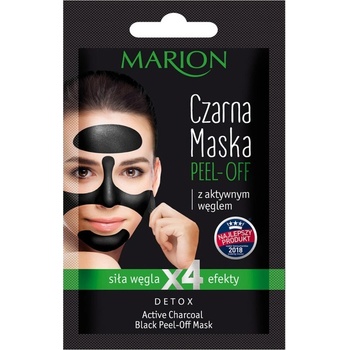 Marion Detox Black Peel Off s aktívnym dreveným uhlím a lékořicovým extraktom pleťová maska 6 g