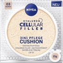 Nivea Hyaluron Cellular Filler 3v1 pečující tónovací krém make-up v houbičce 03 Tmavý 15 g