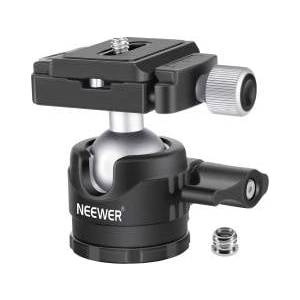 NEEWER Low Profile Ball Head for Tripod, 28 mm, 360° Panoramic Rotation, with Arca-Type Quick Release Plate 1/4 inch and Bubble Level for Tripods, Monopods, Maximum Load: 5kg - GM-LO28/28mm