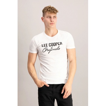 Lee Cooper pánske tričko Logo biele