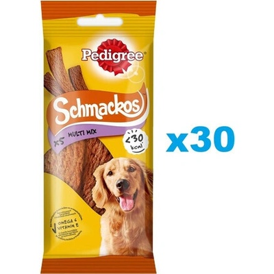 PEDIGREE Schmackos Multi Mix maškrty vo forme prúžkov pre psov s hovädzím mäsom 30 x 36 g