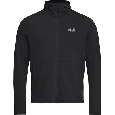 Jack Wolfskin Мъжко поларено яке Jack Wolfskin Litestride Hooded Fullzip Fleece jacket - Black (005-7008-0213)