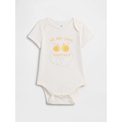 GAP Baby body s potlačou Biela