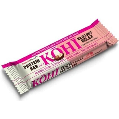 SUPERIONHERBS KOHI adaptogenní protein tyčinka Hazelnut 50 g