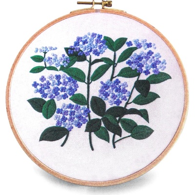 Stoklasa Vyšívací sada s předtištěným motivem 940151/9 modré květiny s listy 15x22cm – Zboží Dáma