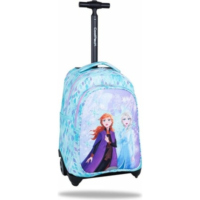 COOLPACK Ученическа раница на колела Coolpack - Jack - Frozen, две основни отделения, твърдо дъно, телескопична дръжка, водонепропусклива материя, полиестер, синя (F107776)