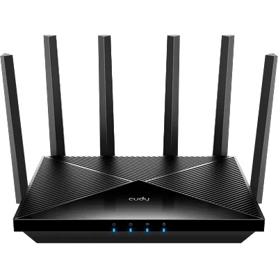 Рутер Cudy WR6500H, 6500Mbps, 2.4GHz(688Mbps)/5GHz(5765Mbps), Wireless BE, 4x 10/100/1000 LAN, 1x 10/100/1000/2500 WAN, 6x външни антени, MU-MIMO (CUDY-WR6500H)